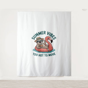 Tapiz Summer Vibes Sloth Funny Lazy Float