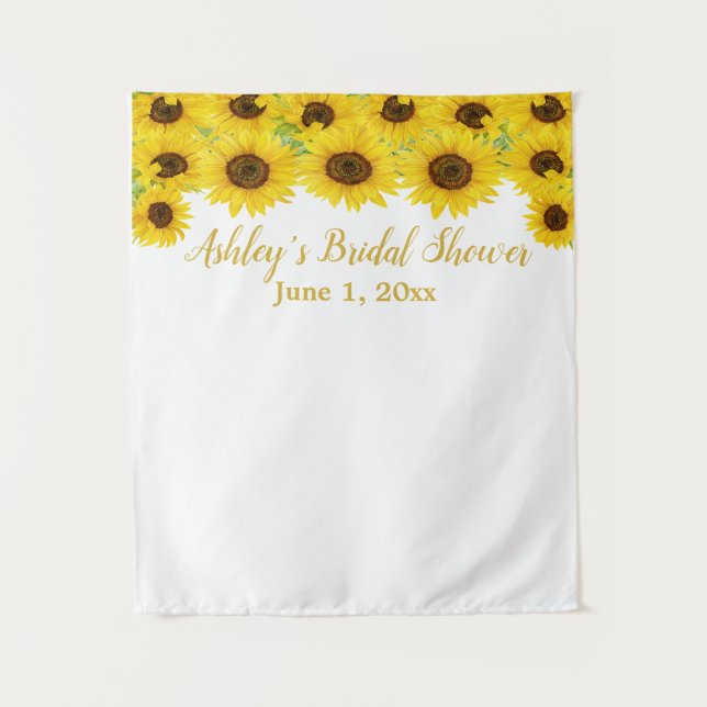 Tapiz Sunflower Bridal Shower Backups Photo Booth Prop (Anverso)