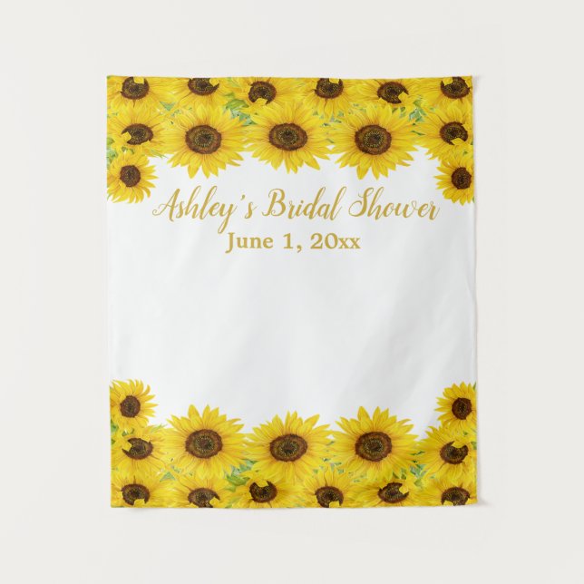 Tapiz Sunflowers Bridal Shower Backups Photo Booth Prop (Anverso)