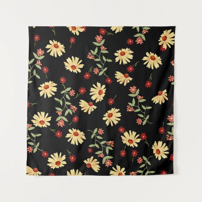 Tapiz Sunflowers de otoño: Armonía Red-Naranja. (Anverso)