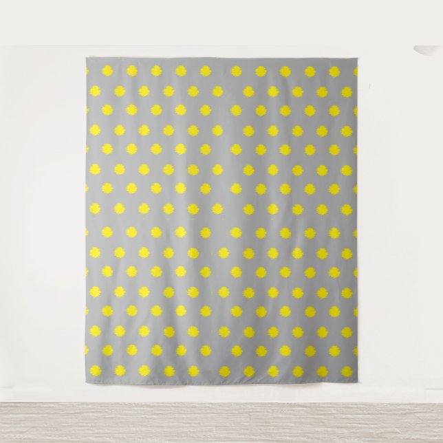 Tapiz Sunny Splatter Polka Dot Pattern (Anverso)