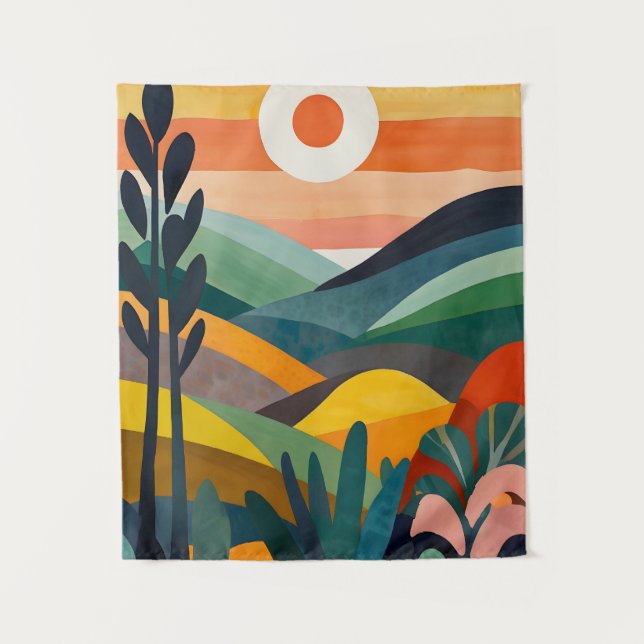 Tapiz Sunrise Over Rolling Hills (Anverso)