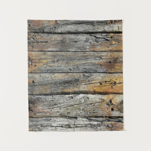 Tapiz Superficie de madera gris (Anverso)