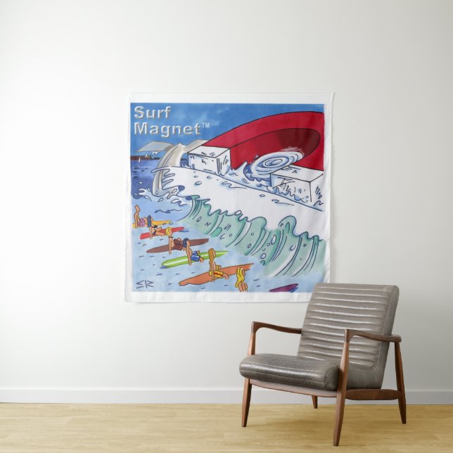 Tapiz Surf Magnet tapestry (In situ)