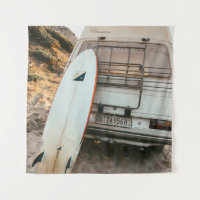 Surfboard blanco y negro