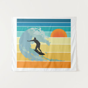 Tapiz Surfer Dude Vintage Sunset
