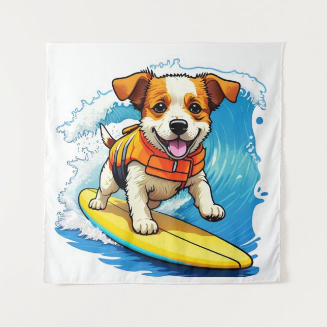 Tapiz Surfing Dog (Anverso)