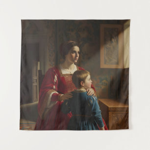 Tapiz Susurros de Crimson y Sapphire: Madre victoriana y