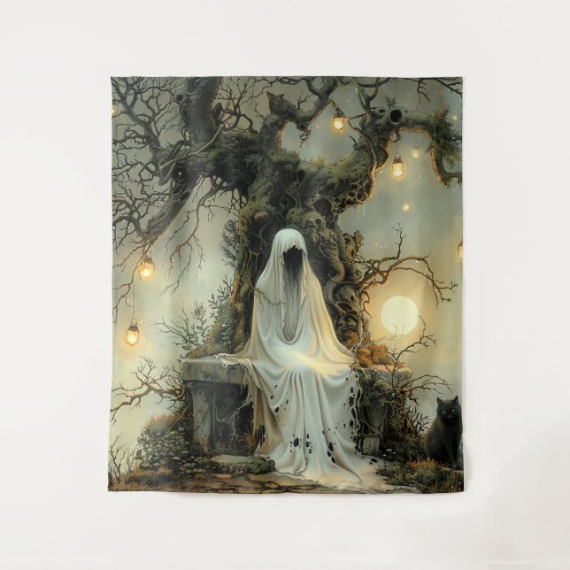 Tapiz Susurros debajo de la Halloween del Árbol de las L (Anverso)