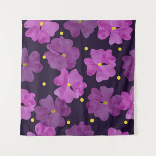 Tapiz Susurros Violetos: Elegancia acuarela Floral