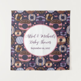 Tapiz Sweet Donuts Purple Chica Baby Shower