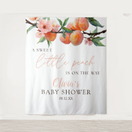 Tapiz Sweet Little Peach Baby Shower Photo Backdrop