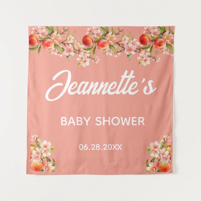 Tapiz Sweet Peach Orchard Backdrop Tapestry (Anverso)