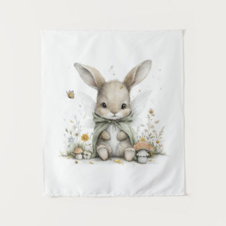 Tapiz Sweet watercolour fairy bunny illustration