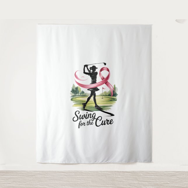Tapiz Swing for the Cure Golf Breast Cancer (Anverso)