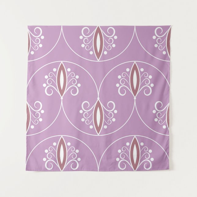 Tapiz Swirling Elegance: Geométrica de época (Anverso)