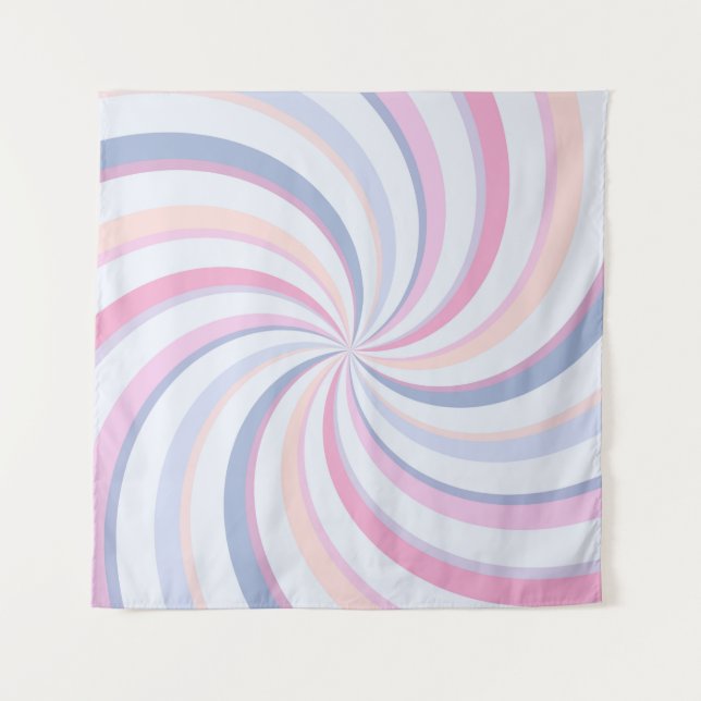 Tapiz Swirls Peach Blue Rosa (Anverso)