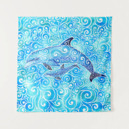 Tapiz Swirly Dolphin
