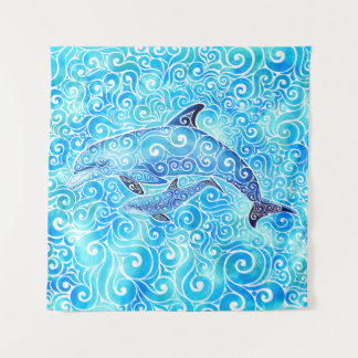 Tapiz Swirly Dolphin