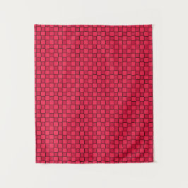 Tapiz Tablero de ajedrez rojo negro