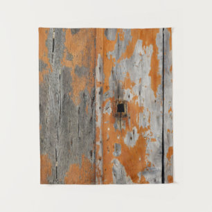 Tapiz tablero de madera marrón y naranja