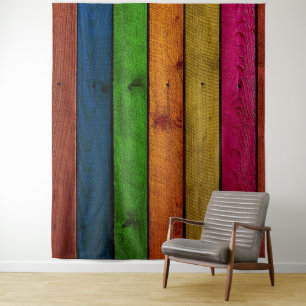 Tapiz tablones de madera bellamente coloreados