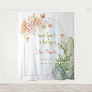 Tapiz Taco 'Bout a Baby, el fondo de Fiesta Baby Shower