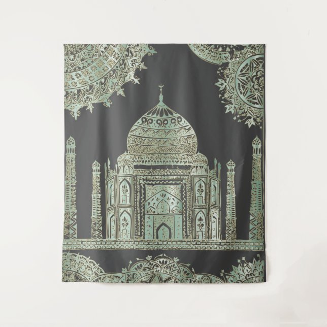 Tapiz Taj Mahal - Estilo bohemio oriental (Anverso)