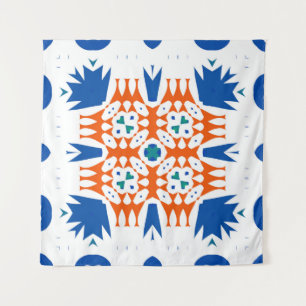 Tapiz Talavera mexicana ornamental tradicional. Dibujo d