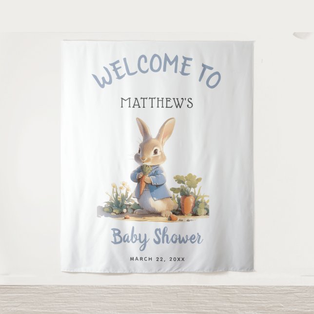 Tapiz Tale Peter Rabbit Boy Baby Shower (Anverso)