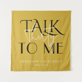 Tapiz Talk To Me Thirty Birthday Bold Wall Art Decor
