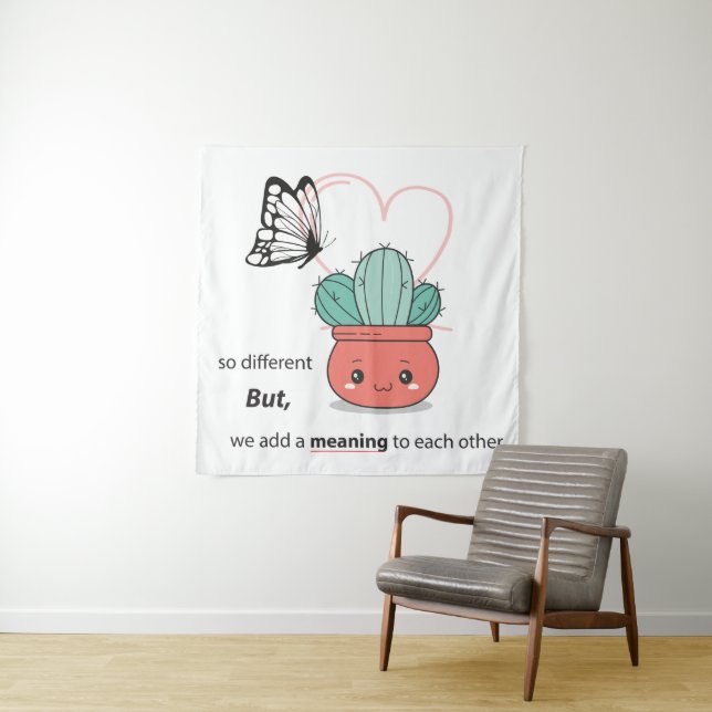 Tapiz Tan Diferente, Perfecto Juntos - Pareja De Amor Cu (In situ)