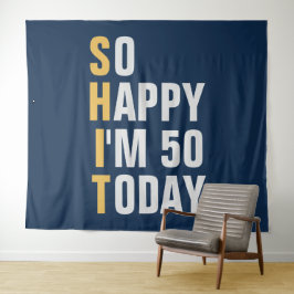 Tapiz Tan Feliz Cumplo 50 banner de fondo de pantalla pa