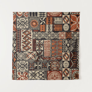 Tapiz Tapa hawaiano: Patchwork tribal