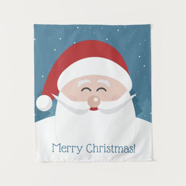Tapiz Tapado de texto de Santa personalizado (Anverso)