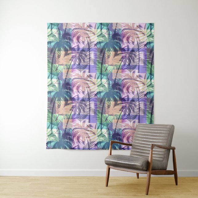 Tapiz Tapas del patrón del árbol de palmas (In situ)