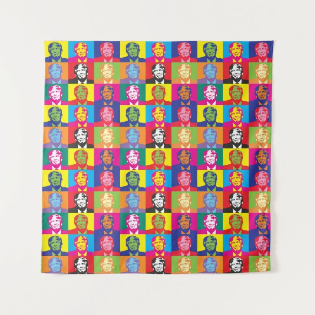 TAPIZ TAPESTRÍA DE ARTE POP DE TRUMP (Anverso)