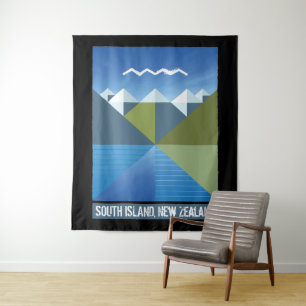 TAPIZ TAPESTRÍA DE LA ISLA SUR DE NUEVA ZELANDIA