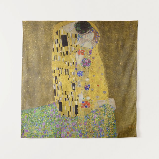 TAPIZ TAPESTRÍA : GUSTAV KLIMT : EL BESO (Anverso)