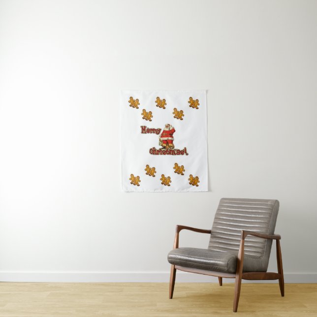 Tapiz Tapestries Navidades Gingerbread Man (In situ)