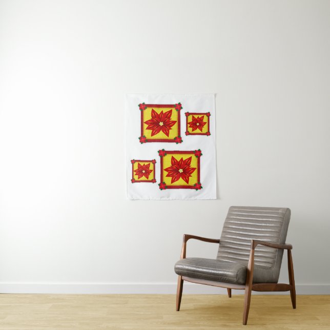 Tapiz Tapestries Poinsettia (In situ)
