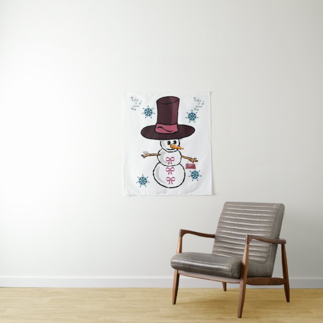 Tapiz Tapestries Snowman (In situ)