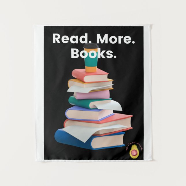 Tapiz Tapestry of "Read. More. Books." (Anverso)