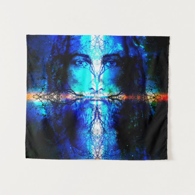 Tapiz Tapete de Parede Jesus Cristo Árvore da Vida (Anverso (horizontal))