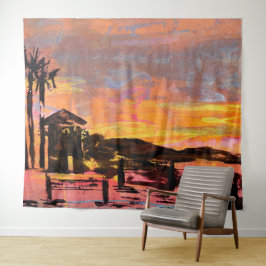 Tapiz tapicería de pared bubblepacífico, torre de guardi