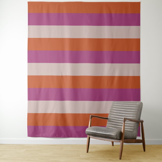 Tapiz Tapicería de patrón de bandas tricolorantes (In situ)