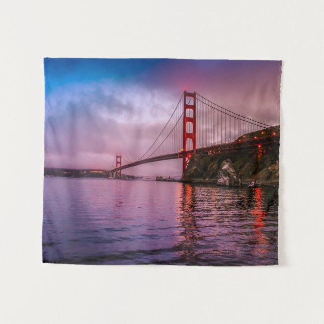 Tapiz Tapicería de puente Golden Gate de San Francisco (Anverso (horizontal))