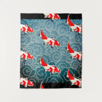 Tapicería JAPONESA de los PESCADOS de KOI