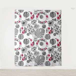 Tapiz Tapiz, rojo y negro, terciario, patchwork