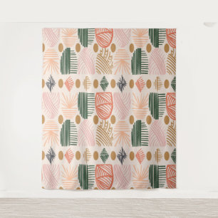 Tapiz Tapos de tierra tribales caribeños: Boho Verde osc